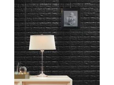 ورق جدران لاصق ذاتي لون أسود  